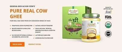 Traditional Ayurvedic Ghrita from Goseva made with A2 cow ghee and potent herbs.