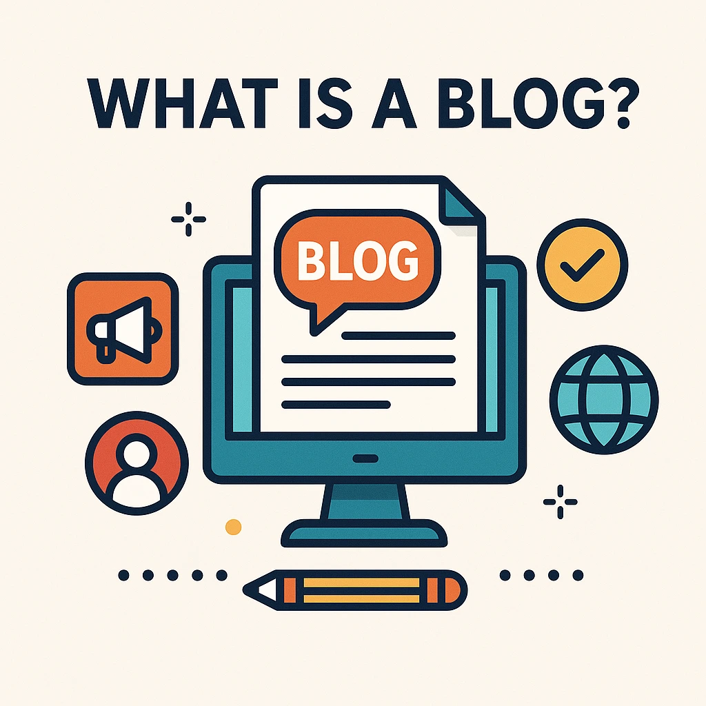 Blog definition concept with blog icons